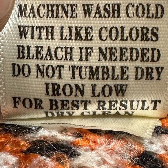 Very J Women Size s Small Black and Orange Plaid Open Front Cardigan Sweater - Picture 5 of 6